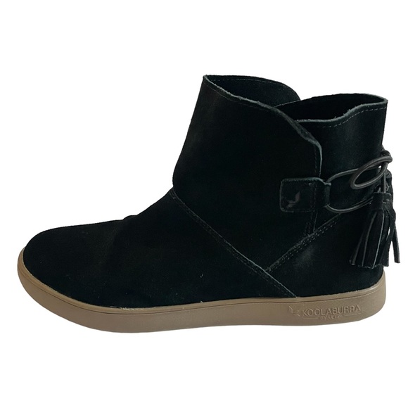 Koolaburra by UGG | Skyller Slip-on Ankle Booties Black Suede Tassel Womens 7 - Picture 6 of 14